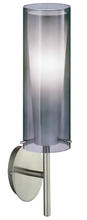 B2B Spec 20701A - 1x60W Wall Light w/ Matte Nickel Finish & Inner White Glass Surronded by an Outer Smoked G
