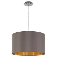 B2B Spec 31603A - 1 LT Pendant w/ Satin Nickel Finish & Cappucino w/ Gold Interior Shade