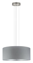 B2B Spec 31606A - 3 LT Pendant w/ Satin Nickel Finish & Grey w/ Silver Interior Shade
