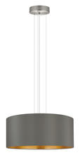 B2B Spec 31608A - 3 LT Pendant w/ Satin Nickel Finish & Cappucino w/ Gold Interior Shade