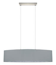 B2B Spec 31617A - 2 LT Pendant w/ Satin Nickel Finish & Grey w/ Silver Interior Shade