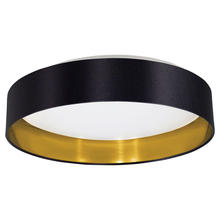 B2B Spec 31622A - 1 LT Integrated LED Ceiling Light w/ Black & Gold Finish & White Plastic Diffuser