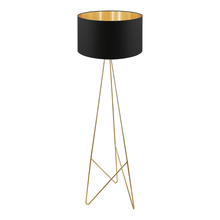 B2B Spec 39231A - 1 LTFloor Lamp Gold Base Finish with Black and Gold Shade 1-12W A19 LED