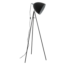 B2B Spec 39499A - 1 LT Floor Lamp w/ Black w/ Chrome Accent & Black w/ Crystal Sand Interior Metal Shade