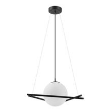 B2B Spec 39591A - 1 LT Pendant w/ Black Finish & Frosted Opal Sphere Shaped Glass Shade