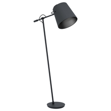 B2B Spec 39867A - 1 LT Floor Lamp w/ a Black Finish & Black Fabric Shade