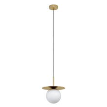 B2B Spec 39952A - 1 LT Mini Penant w/ Brushed Brass Finish & White Opal Glass Shade