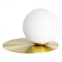 B2B Spec 39954A - 1 LT Table Lamp w/ Brushed Brass Finish & White Opal Glass Shade