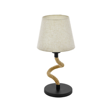 B2B Spec 43199A - Rampside - Table Lamp Black Finish Rope Body Brown Shade 1-60W