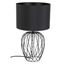 B2B Spec 43653A - 1 Lt Table Lamp With black Wire frame base and Black fabric shade 1-60W E26 Bulb