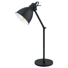 B2B Spec 49469A - 1 LT Desk Lamp w/ a Black Finish & Black & White Metal Shade
