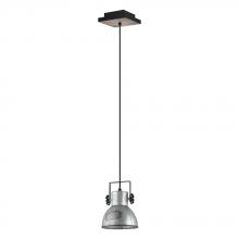 B2B Spec 49619A - 1 LT Pendant w/ a Distressed Zinc & Black Finish