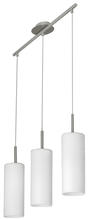 B2B Spec 85978A - 3 LT Linear Pendant w/ Matte Nickel Finish & White Frosted Cylinder Glass Shades