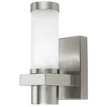 B2B Spec 86385A - 1 LT Outdoor Wall Light w/ Matte Nickel Finish & Opal Frosted Glass