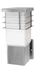 B2B Spec 86391A - 1 LT Outdoor Wall Light w/ Stainless Steel Finish & Opal Frosted Glass Shade