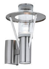 B2B Spec 88114A - 1x100W Outdoor Wall Light w/ Stainless Steel Finish & Clear Glass