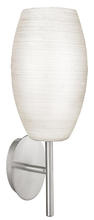 B2B Spec 88956A - 1 LT Wall Light w/ Matte Nickel Finish & White Wiped Glass