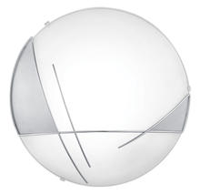 B2B Spec 89758A - 1 LT Ceiling Light w/ Chrome Finish & White Glass Shade w/ Chrome Design