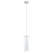 B2B Spec 89832A - 1 LT Mini Pendant w/ Chrome Finish & Clear & White Glass Shade
