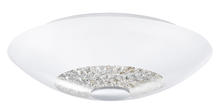 B2B Spec 92711A - 2x75W Ceiling Light w/ Chrome Finish & White Coated Glass w/ Clear Crystals