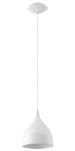 B2B Spec 92716A - 1 LT Pendant w/ White Finish & Glossy White Metal Shade