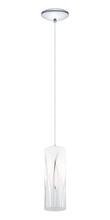 B2B Spec 92739A - 1 LT Mini Pendant w/ Chrome Finish & White & Chrome Décor Shade