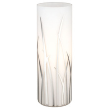 B2B Spec 92743A - 1 LT Glass Table Lamp White w/ Chrome Accents