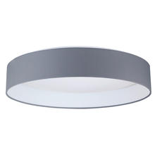 B2B Spec 93397A - 1 LT Integrated LED Ceiling Light w/ Charcoal Grey Fabric Shade & White Plastic Diffuser