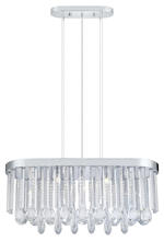 B2B Spec 93424A - 7 LT Oval Pendant w/ Chrome Finish & Clear Crystals