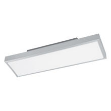 B2B Spec 93636A - 1 LT Integrated LED Ceiling Light w/ Brushed Aluminum Finish & White Plastic Shade