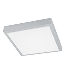 B2B Spec 93666A - 1 LT LED Ceiling Light w/ Brushed Aluminum Finish & White Plastic Shade