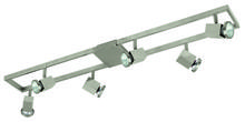 B2B Spec 93679A - 6 LT Track Light w/ Matte Nickel Finish and Adjustable Lamp Heads