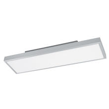 B2B Spec 93776A - 1 LT Integrated LED Ceiling Light w/ Brushed Aluminum Finish & White Plastic Shade
