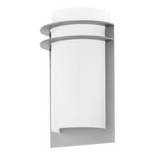 B2B Spec 94133A - 2x2.5W LED Outdoor Wall Light w/ Silver Finish & White Plastic Bulb Plate Cover