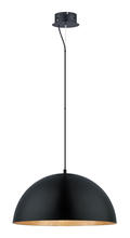 B2B Spec 94228A - 1 LT Integrated LED Pendant w/ Black Finish & Black w/ Gold Interior Metal Shade