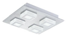 B2B Spec 94508A - Masiano -  4-Light Brushed Aluminum Integrated LED Ceiling/Wall Light with White Shad