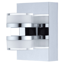 B2B Spec 94651A - 1 LT LED Bath/Vanity Light w/ Chrome Finish & Clear & Satin Acrylic Shade