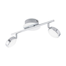 B2B Spec 95629A - 2 LT Integrated LED Track Light w/ Chrome Finish & Plastic Satin Adjustable Shades
