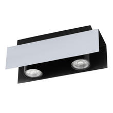 B2B Spec 97395A - 2 LT Fixed Track Light w/ Aluminum & Black Finish & Adjustable Lamp Heads