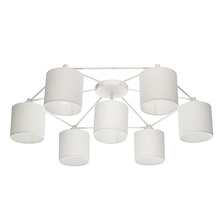 B2B Spec 97903A - 7 LT Ceiling Light w/ a White Finish & White Shades