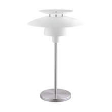 B2B Spec 98109A - 1 LT Table Lamp With Satin Nickel Finish and White Shade 1-60W