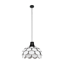 B2B Spec 98316A - Morales - Pendant w/ White Shade and Black accents, 1-60W
