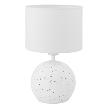 B2B Spec 98381A - Montalbano - Table Lamp White White Fabric Shade