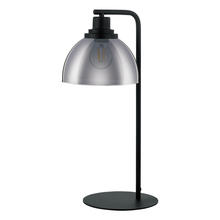 B2B Spec 98386A - 1 LT Table Lamp w/ Black Finish & Metallic Smoked Glass Shade