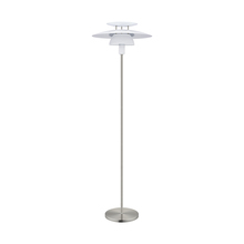 B2B Spec 98389A - 1 LT Floor Lamp With Satin Nickel Finish and White Shade 1-60W