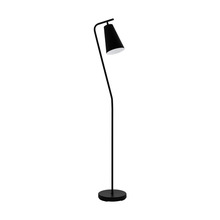B2B Spec 98674A - 1 LT Floor Lamp w/ Black Finish &  Black & White Metal Shade