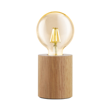 B2B Spec 99079A - Turialdo - Open Bulb Table Lamp Natural Wood Finish 1-60W