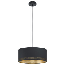 B2B Spec 99274A - 3 LT Pendant w/ a Black Finish & Black Exterior & Gold Interior Shade