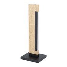 B2B Spec 99295A - 1 LT Integrated LED Table Lamp,  Black & Wood Finish w/ White Plastic Cover