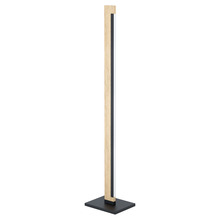 B2B Spec 99296A - Integrated LED floor lamp black and wood finish with White Plastic Cover 22W Integrated LED